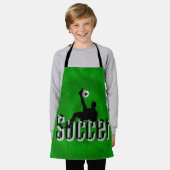 Tablier Joueur de soccer vert, aire d'impression complète (Porté)