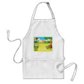 Tablier Joueur garçon courir dans un Jardin vert luxuriant (Devant)