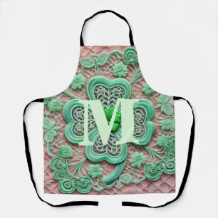 Tablier Jour de la shamrock St Patrick en dentelle de Mono