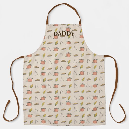 Tablier Jour de l'Action de grâce Dîner Daddy Apron (Recto)