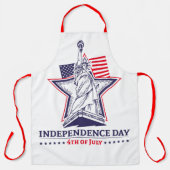 Tablier Jour de l'Indépendance 4 juillet Apron (Recto)
