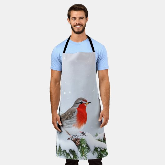 Tablier Jour de Noël Red Robin (Porté)