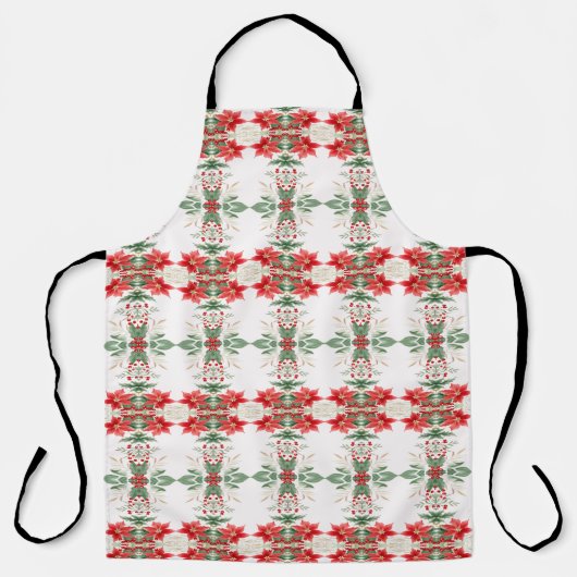 Tablier Jour de Noël Rouge Poinsettia (Recto)