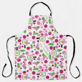 Tablier Jour de Pickleball Diner Cocktail Cosmo Vert rose (Recto)