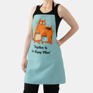 Tablier Jour de shopping Chat Amour