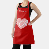 Tablier Jour des Valentines du Coeur Rouge mignon (Insitu)