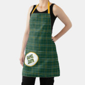 Tablier Jour du jeu Motif Ours Vert & Or Plaid (Insitu)