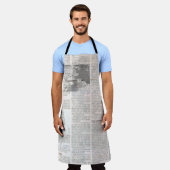 Tablier Journal avec vieux texte illisible. Grunge vintage (Porté)