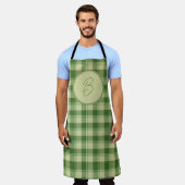 Tablier Journée de la Saint Patrick à Plaid Vert (Porté)