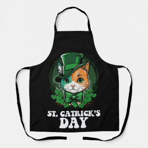 Tablier Journée St Catricks Amoureux des chats St Patrick'
