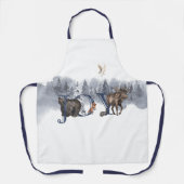 Tablier Joy Forêt d'hiver Bois Animaux de vacances (Recto)