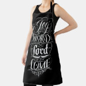Tablier Joy to the World Chalkboard Christian Calligraphy (Insitu)
