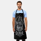 Tablier Joy to the World Chalkboard Christian Calligraphy (Porté)