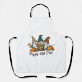Tablier Joyeuse automne Y tous Gnome Leopard Citrouille Ch (Recto)