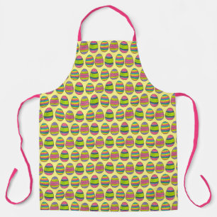 Tablier Joyeuse chasse aux oeufs peints de Pâques Panier