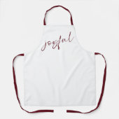 Tablier Joyeuse élégante calligraphie bourguignonne (Recto)