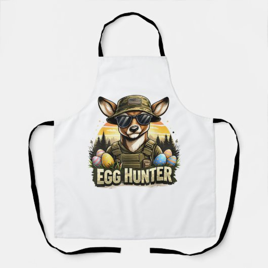 Tablier Joyeuse fête de Pâques Camo drôle de chasse garçon (Recto)