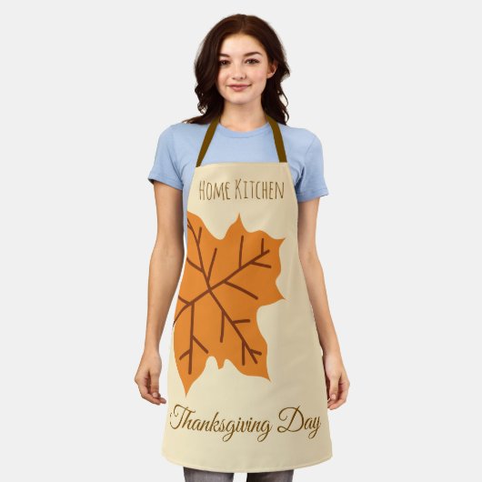 Tablier Joyeuse fête de Thanksgiving, Saison d'automne, Mo (Porté)