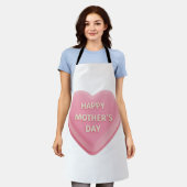 Tablier Joyeuse fête des mères Pink Heart Cake Apron (Porté)