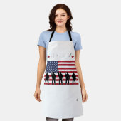 Tablier Joyeuse Fête des Vétérans Drapeau Silhouette Vecto (Porté)