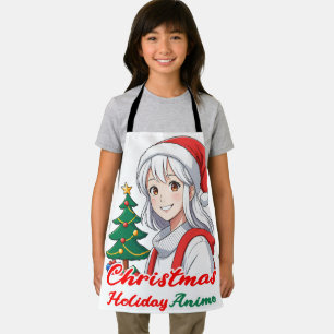Tablier Joyeuse fille kawaii - Noël Vacances