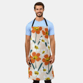 Tablier Joyeuse fleur sèche peinte fleurit sans couture mo (Porté)