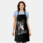 Tablier joyeuse licorne de noël (Porté)