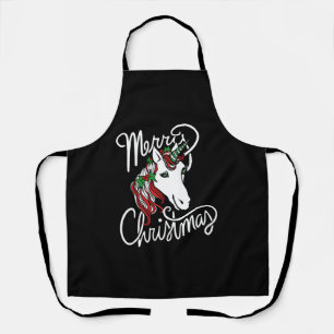 Tablier joyeuse licorne de noël