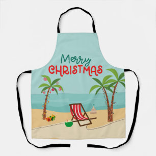Tablier Joyeuse plage de Noël