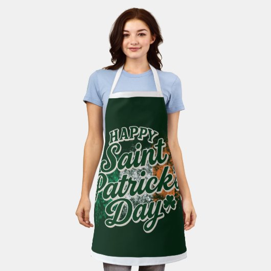 Tablier Joyeuse Saint Patrick vintage (Porté)