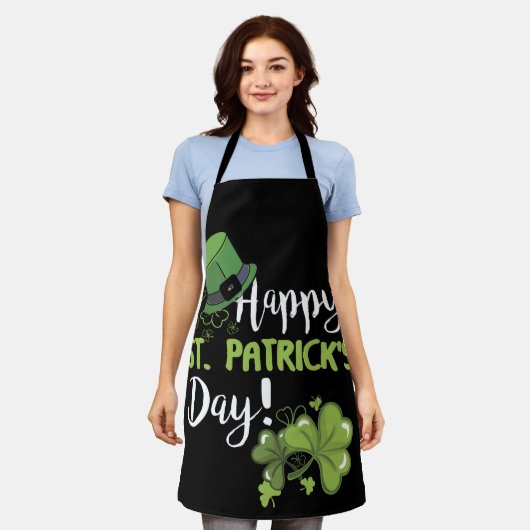 Tablier Joyeuse Saint Patrick's Day Beaucoup de Shamrock v (Porté)