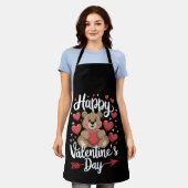 Tablier Joyeuse Saint-Valentin Ours Cœur Jolis Couple (Porté)