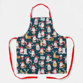 Tablier Joyeuses fêtes | Noël Père Noël et renne (Recto)