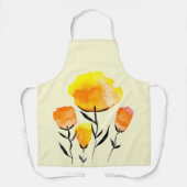 Tablier Joyeuses fleurs orange et jaune (Recto)