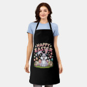 Tablier Joyeuses Pâques 2025  Œufs Lapin Mignon (Porté)