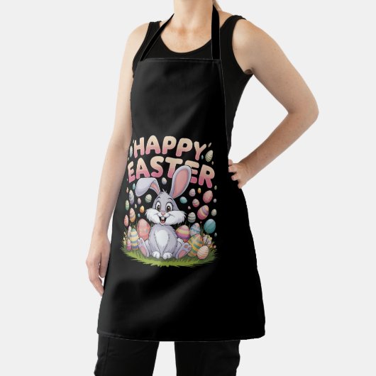 Tablier Joyeuses Pâques 2025  Œufs Lapin Mignon (Insitu)