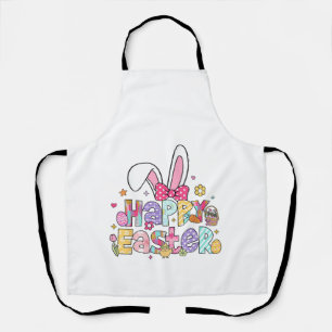 Tablier Joyeuses Pâques 2026 Mignon Lapin Jour de Pâques F