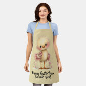 Tablier Joyeuses Pâques de la part d'un mignon poussin ! (Porté)