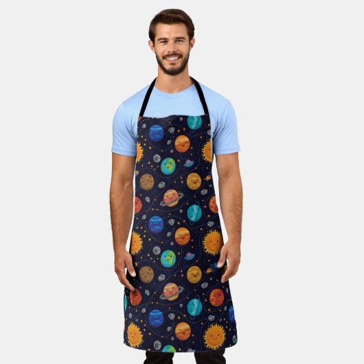 Tablier Joyeuses planètes à Tabern (Porté)