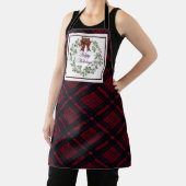 Tablier Joyeuses Vacances Rouge Plaid (Insitu)