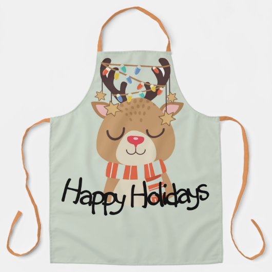 Tablier Joyeuses vacances Rudolph (Recto)