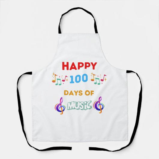 Tablier Joyeux 100 Jours de musique (Recto)