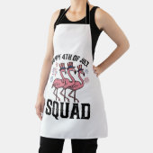 Tablier Joyeux 4 juillet Flamingo Squad Vector Design_1 (Insitu)