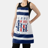 Tablier Joyeux 4 juillet rouge blanc et bleu (Insitu)