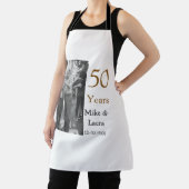 Tablier Joyeux 50e anniversaire ajouter nom du couple date (Insitu)