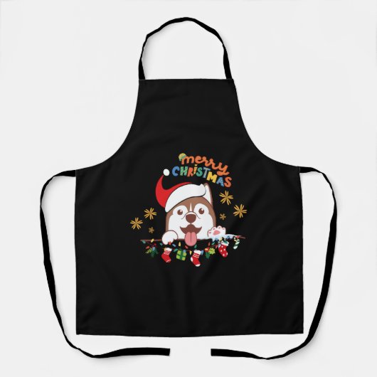 Tablier Joyeux Abris de Noël (Recto)