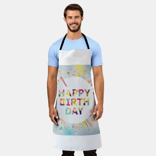 Tablier Joyeux anniversaire (Porté)