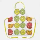Tablier Joyeux Anniversaire Chef Coloré aux Fruits Citriqu (Recto)