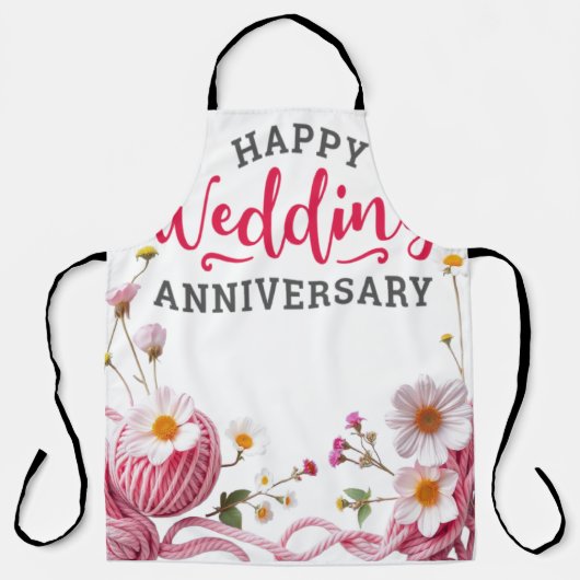 Tablier Joyeux anniversaire de mariage (Recto)