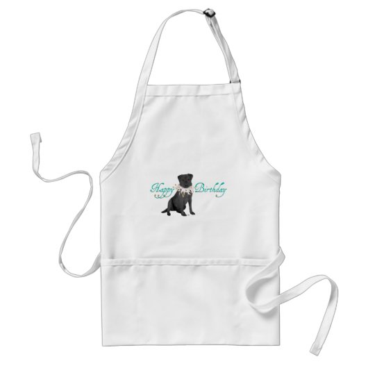 Tablier Joyeux Anniversaire Labrador Retriever (Devant)